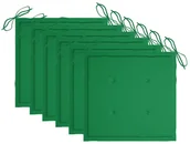 Poduszki na krzesła - vidaXL vidaXL Poduszki na krzesła ogrodowe, 6 szt., zielone, 50x50x4 cm - miniaturka - grafika 1