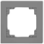 Klawisze i ramki - Karlik Deco szary mat ramka 1-krotna 27DR-1 27DR-1 - miniaturka - grafika 1