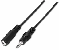 Kable - AISENS aisens A128 0145 kabel audio stereo z gniazdem 3,5 m, kolor czarny A128-0145 - miniaturka - grafika 1