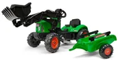 Jeździki dla dzieci - Falk traktor na pedały SuperCharger zielony z przednią łyżką i przyczepą Darmowa 19.12.2021! - miniaturka - grafika 1