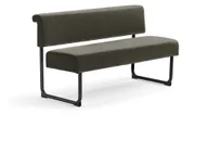 Sofy i kanapy - AJ Produkty Sofa START, 1400 mm, tkanina, oliwkowy, czarny - miniaturka - grafika 1