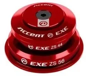 Części rowerowe - Accent Stery pół-zintegrowane HSI-EXE Taper 1-1/8"-1.5" ZS44/ZS56 czerwone, łożyska maszynowe - miniaturka - grafika 1