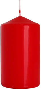 Świeca pieńkowa czerwona wys. 10 cm - Świece - miniaturka - grafika 2