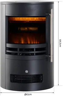 Homcom HOMCOM KOMINEK ELEKTRYCZNY LED PIEC KOMINKOWY KOMINEK STOJĄCY Z EFEKTEM PŁOMIENIA 900/1800W - Kominki elektryczne - miniaturka - grafika 2