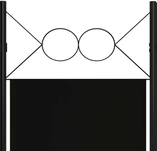 vidaXL Parawan 6-panelowy, czarny, 240 x 180 cm vidaXL - Parawany - miniaturka - grafika 5