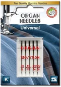 Akcesoria i części do maszyn do szycia - Organ Igły półpłaskie 130/705H uniwersalne 70-100 5 szt. blistr uni. 70-100 BL - miniaturka - grafika 1
