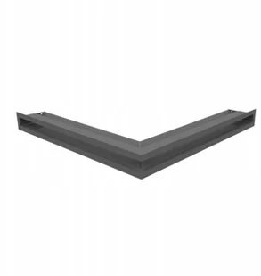 Kratki.pl Kratka wentylacyjna luft narożny 560x560x60 mm - kolor grafitowy LUFT/NS/ - Akcesoria kominkowe - miniaturka - grafika 2