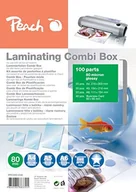 Laminatory - Peach PPC500  03 A folii do laminowania folie Spar-set 100 | A4, A5, A6 i wizytówki | 2 X 80 Mic | błyszczące wykończenie | kompatybilny z pakowane po szt. PPC500-03A - miniaturka - grafika 1