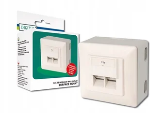 Digitus Gniazdo natynkowe kat.5e 2xRJ45 ekranowane - Kable miedziane - miniaturka - grafika 3