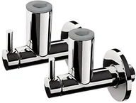 Zawory i kraniki - Sanitop-Wingenroth Designerski zawór kątowy z rozetą wsuwaną | ekskluzywny | 1/2 cala | chromowany mosiądz | zestaw 2-częściowy 22512 0 - miniaturka - grafika 1