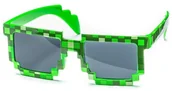 Dodatki do strojów karnawałowych - Gift World Gift World, Pikselowe okulary, 8 Bit, Minecraft Style, zielone - miniaturka - grafika 1