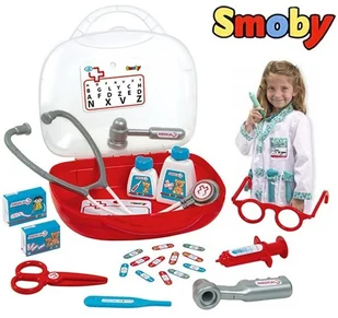 Smoby Walizka Lekarza Kuferek 13 akcesoriów 340100 - Zabawy w naśladowanie dorosłych - miniaturka - grafika 3