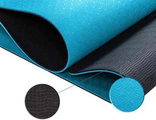 Movit NIEBIESKA MATA TPE 190x100x0,6cm DO ĆWICZEŃ JOGI - Maty do ćwiczeń - miniaturka - grafika 5