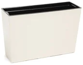 Donice - Pigmejka Kwietnik z wkładem Werbena, kremowa połysk, 56x19x36 cm - miniaturka - grafika 1