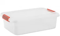 Pudła i pojemniki do przechowywania - Kiss KIS 8561000 0719 01 pudełko pudełko do przechowywania K Latch, 28 L, plastik, przezroczysty/pomarańczowy, 59 x 39 x 18 cm 8561000 0719 01 - miniaturka - grafika 1
