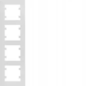 Klawisze i ramki - Hager Lumina Intense Ramka 4-krotna, biała WL5640 - miniaturka - grafika 1