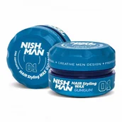 Pomada do włosów - Nishman Nishman Styling Wax 01 Gum Gum mocna pomada do włosów o zapachu gumy balonowej 150ml 14236 - miniaturka - grafika 1
