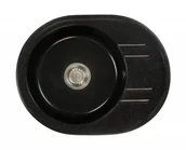 Zlewozmywaki - Brado Zlewozmywak granitowy BELLA Czarny nakrapiany bellaczn - miniaturka - grafika 1