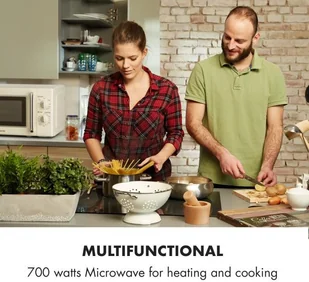 Kuchenka mikrofalowa Klarstein Caroline Kremowy - Kuchenki mikrofalowe - miniaturka - grafika 2