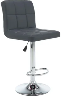 vidaXL Stołki barowe, 2 szt., szare, sztuczna skóra - Taborety i hokery - miniaturka - grafika 2