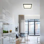 Lampy sufitowe - Briloner Lampa sufitowa LED 7364, 42 x 42 cm, czarna - miniaturka - grafika 1