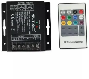 V-TAC Sterownik Taśm LED RGB Radiowy 12V/24V 288W/576W RJ45 VT-2420 - Akcesoria do oświetlenia - miniaturka - grafika 2