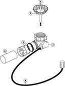 Korki do umywalek - Blanco Korek automatyczny Zestaw korka automatycznego bez pokrętła (118979) - miniaturka - grafika 1