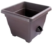 Donice - Plastia Bergamot Donica samonawadniająca 40 x 40 cm brązowy, 40 x 40 cm - miniaturka - grafika 1