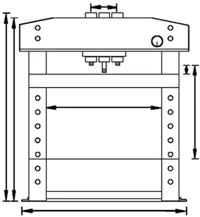 Unicraft 443 322 32269557 Hyrauliczna prasa warsztatowa WPP 15 E siła nacisku 15 t) 69557-uniw - Prasy - miniaturka - grafika 2