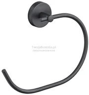 Wieszaki łazienkowe - Gedy Eros wieszak na ręcznik ring czarny 2370CZAR - miniaturka - grafika 1
