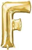 Balony i akcesoria - AMSCAN Balon foliowy złota litera F - 53 x 81 cm - 1 szt. 3295701 - miniaturka - grafika 1