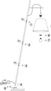 Trio Stojąca LAMPA podłogowa ANDREUS 407500189 salonowa OPRAWA metalowa biała 407500189 - Lampy stojące - miniaturka - grafika 2