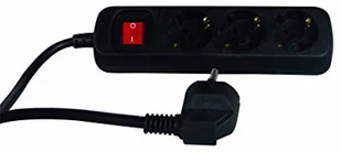 REV Socket line 3-fold 1,4 m black with switch 512371555 - Przedłużacze i rozgałęźniki - miniaturka - grafika 3