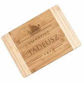 Gadżety dla niej i dla niego - Murrano Deska bambusowa do krojenia z grawerem dla niego na imieniny DSK-BMB2-035 - miniaturka - grafika 1