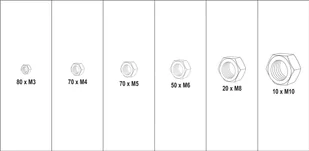 Yato 300 SZT NAKRĘTEK NIERDZEWNYCH METRYCZNYCH MIX YT-06773 YT-06773 - Klucze i nasadki - miniaturka - grafika 5