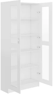 VidaXL Witryna, biała, 82,5x30,5x185,5 cm, płyta wiórowa 802768 VidaXL - Witryny - miniaturka - grafika 5