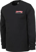 Koszulki męskie - Thrasher t-shirt EMBROIDERED OUTLINED LS Black - miniaturka - grafika 1
