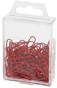 Spinacze i klipsy do papieru - WEDO Wedo 901244202 spinacze biurowe (metal, 27 mm, z powłoką z tworzywa sztucznego) 100 sztuk, czerwone 901244202 - miniaturka - grafika 1