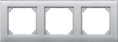 Wyłączniki światła i elektryczne - Merten 486360 m-Plan ramek, 3-krotnie, aluminium - miniaturka - grafika 1
