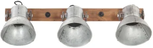 VidaXL Industrialna lampa ścienna, srebrna, 65x25 cm, E27 320502  VidaXL - Lampy sufitowe - miniaturka - grafika 5