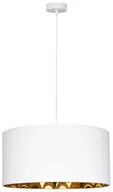 Lampy sufitowe - Spotlight LAMPA wisząca VICTORIA okrągła OPRAWA abażurowy zwis biały złoty 1421802 - miniaturka - grafika 1