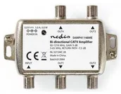 Wzmacniacze antenowe - Wzmacniacz Nedis CATV Max zesílení 12 dB 85-1218 MHz 4 výstupy zpětný kanál 7,5 dB 5-65 MHz konektor F SAMP41148ME) - miniaturka - grafika 1