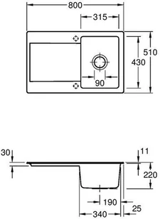 Villeroy & Boch Siluet 45 333401RW - Zlewozmywaki - miniaturka - grafika 3
