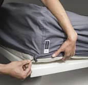 Prześcieradła - Cocoon Prześcieradło z gumką bez impregnacji) Protection Sheets Double elephant grey 799696115890 - miniaturka - grafika 1