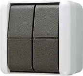 Wyłączniki światła i elektryczne - Jung 809 W przełącznik kołyskowy podwójny zestaw zmienny 809W - miniaturka - grafika 1