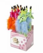 Zabawki dla kotów - EBI Wędka Dla Kota Konik Morski 40cm różowa - miniaturka - grafika 1