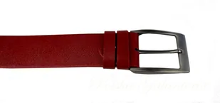 Pas-Max Pasek Skórzany (PL) CZERWONY Gładki Skóra Licowa EXTRA 40 mm - Paski - miniaturka - grafika 2