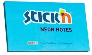 Notes samoprzylepny 127mmx76mm neon niebieski - Szkolne artykuły papiernicze - miniaturka - grafika 2