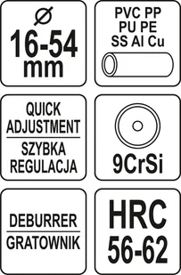 Yato SZYBKONASTAWNY OBCINAK DO RUR 16-54 MM Z GRATOWNIKIEM - Akcesoria hydrauliczne - miniaturka - grafika 5