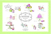 Obrusy i serwetki - Nuova R2S R2S Mata stołowa R2S Patisserie zielona 550 GOM2 - miniaturka - grafika 1